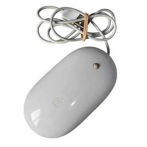 Apple Mighty Mouse A1152 Wired USB Optical Mouse White EMC 2058 Retro Mac